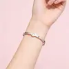 Pulseira de Aço Inoxidável para Casal Pulseira Redonda Brilhante Cravejada com Diamantes Design Simples Fashionável Pulseira Versátil Sem Cor