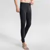 Calzoncillos largos de terciopelo para hombre, ropa interior fina con forro polar, pantalones de talla grande, mallas de corte ajustado, pantalones cálidos de invierno