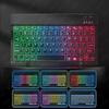 Lote de Fábrica Teclado Inalámbrico Bluetooth Retroiluminado Colorido Teclado Retroiluminado Tricolor de 10 pulgadas Teclado Inalámbrico Bluetooth de Tres Sistemas Explosión