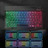 Adecuado para iPad Teclado Inalámbrico Bluetooth Teléfono Móvil Tableta Computadora Portátil 10 pulgadas Teclado Retroiluminado Tricolor Colorido Fábrica
