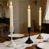 Portavelas de Hierro Forjado Estilo Vintage Europeo Transfronterizo, Decoración de Escritorio para el Hogar Estilo Nórdico, Soporte para Velas, Adorno para Eventos de Team Building