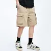 Shorts de Trabalho Finos de Verão Masculino 2024 Tendência Novo Esportivo Casual de Seda de Gelo de Cinco Pontos para Homens