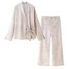 Exportación al por mayor transfronteriza Ropa de mujer Otoño 2025 Estilo Europeo y Americano Chaqueta Estilo Kimono + Traje de Pantalones Casuales Mujer M6189