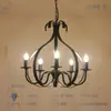 Lámpara de araña retro loft de hierro, única y creativa, para restaurantes, cafeterías, bares y mesas de billar, con altura ajustable y sin bombilla