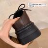 Gu Yun, Little Martin ~ Otoño 2024 Zapatos Derby de cuero pequeños con cordones y suela gruesa, informales, para mujer, Lefu