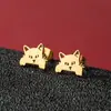 Pendientes para Perro y Gato INS Lindos Pendientes de Animales para Hombres y Mujeres Acero Inoxidable Cortados Pendientes Multiestilo