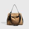 2026 Nuevo Modelo Rodeo Kelly Bolso de Hombro de Piel de Ternero Lisa para Mujer con Hebilla de Cierre de Axila, Bolso Tote Grande para Viajar