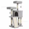 Fábrica de rascadores para gatos pequeños y medianos, postes rascadores resistentes a los arañazos, nido para gatos, plataforma de salto para gatos, todo en uno, duradero, fácil de limpiar, árbol para gatos de terciopelo