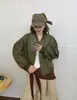 Chaqueta corta de cuero holgada estilo coreano para mujer, chaqueta con cremallera de color café de moda para otoño 2026, estiliza y es versátil para uso casual