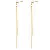 Jufeng S925 Brincos de Prata Esterlina Pequenos Brincos de Borla Longa Moda Novos Brincos Simples e Elegantes