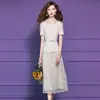 Feimengyi Conjunto Completo Único Hermoso Impresionante para Mujer Verano Top con Escote Cuadrado Ceñido a la Cintura y Falda con Pedrería Hot-Fix