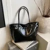 Bolsa Vintage de Grande Capacidade para Couro Oleoso, Nova Moda 2025 Bolsa de Ombro Feminina para o Dia a Dia, Bolsa de Mão Tote