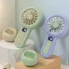 Ventilador de Mano Portátil Inteligente Digital 2026 Verano Recargable por USB Ajuste de Velocidad Continuo 99 Velocidades Mini Ventilador de Escritorio