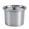 Preço Especial Liquidação Pote de Temperos Comercial em Aço Inoxidável com Tampa Selada Balde Armazenamento de Molho Banha Suprimentos para Catering Estoque de Liquidação