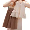 Conjunto de Chaleco sin Mangas para Niña 2025 Nuevo Verano Elegante Conjunto de Verano para Niños Pantalones de Pierna Ancha Conjunto de Dos Piezas Ropa para Niños Anyang