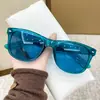 Gafas de Sol Cuadradas Tipo Clavo de Arroz 2026 Nueva Tendencia de Moda Europea Americana Gafas de Sol de Personalidad Color Caramelo Gafas de Sol Transfronterizas