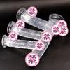 Copo de sucção pênis artificial pequeno médio e grande tamanho vibrador jj feminino cristal transparente masturbador manual brinquedos sexuais