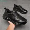 Zapatos para Hombre, Zapatos Deportivos Nuevos, Superficie de Cuero, Cómodos Zapatos para Senderismo y Correr al Aire Libre, Modernos, Simples y Versátiles Zapatos Tipo Papá para Hombre, Transfronterizos