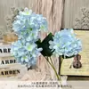 Hortênsia Artificial de 3 Cabeças tipo Doce, Flores Artificiais para Buquês de Casamento, Arte Floral Feita à Mão para Decoração de Salão de Casamento, Parede de Flores e Arranjos de Chão DIY