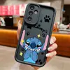 Funda de Teléfono Móvil de Dibujos Animados Stitch Riéndose para Samsunga73 S24 Samsung Galaxy S25 Todo Incluido A71