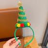Parque de Atracciones Navideño Diadema para la Cabeza Accesorios para el Cabello de Papá Noel Diadema de Astas Rojas Niña Linda Brillo