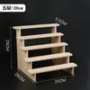 Estante de Exhibición de Madera Maciza Pura Estante de Almacenamiento de Escritorio Moderno Hecho a Mano Especial Caja Sorpresa Muñeca Planta Verde Suculenta Estante Escalera