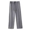Coleção Outono/Inverno Europeia Transfronteiriça: Calça de moletom casual atlética, estilo retrô, com cordão, perna reta, 320gsm, lavada e com efeito desgastado