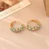 Bestseller Douyin Brincos de Pérola Turquesa Torcidos Design Criativo Moda de Alto Padrão Exquisitos Versáteis Estilo Princesa