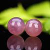 Natural cor-de-rosa cristal contas soltas pó de cavalo contas soltas contas redondas semiacabado diy pulseira de joias artesanais acessórios DIY
