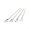 Cuchara de Medicina de Acero Inoxidable Cuchara de Medicina de Laboratorio Micro Pequeña Cuchara Muestreadora para Polvo de Medicina Cabeza Única Cabeza Doble Cuchara de Pesaje Raspador Raspador