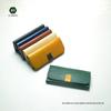 25 Nuevas Bolsas para Gafas de Piel Genuina Color de Contraste Hebilla Magnética Apertura y Cierre Primera Capa Piel de Vaca Cuero Curtido Vegetal Estuche para Gafas Ultra Delgado Fabricante Stock Listo