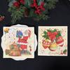 Guardanapos Estampados de Árvore de Natal Temu Transfronteiriços Guardanapos de Guirlanda de Natal Guardanapos Decorativos para Festa Banquete Guardanapos Coloridos