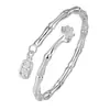 Pulsera de Etiqueta de Seguridad de Bambú Loto Abierto de Moda Bambú Joven Periódico de Seguridad Festival Flor Gaosheng Pulsera