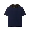 Venta al por mayor 2025 Nuevo Otoño Estilo Europeo y Americano Cardigan de Punto para Mujer con Cuello Estampado de Animales 355061