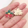 Colgantes de aleación navideños con goteo de aceite hombre de jengibre muñeco de nieve Papá Noel campana adornos de regalo accesorios para joyería DIY