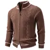 Nuevo abrigo suéter para hombre de invierno 2026 transfronterizo europeo y americano, talla grande, cárdigan grueso, capa base, top de punto