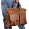 Maletín de Negocios Transfronterizo Cuero Genuino Bolso de Hombre Bolso Cruzado Horizontal para Hombre Bolso para Laptop de 17 pulgadas Cuero Vacuno de Primera Capa