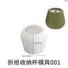 Padrão de Origami Escama de Peixe DIY Papoula Pote de Armazenamento Vaso de Flores Ornamento Aromaterapia Gesso Copo de Vela Molde de Silicone