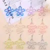 Nuevos Pendientes Frescos y Dulces de Verano, Pendientes de Acrílico con Diseño de Flor Calada de Colores, Pendientes de Diseño, Pendientes para Mujer