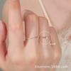 Anillo Chen Mo de plata esterlina americana con perlas de cristal, estilo básico europeo y americano, estilo retro, elegante y de celebridades de Internet.