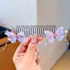 2025 Nuevo para Niñas Verano Fresco Perla Transparente Mariposa Peine Invisible Gadget Práctico Extractor de Mechones Sueltos para Frente y Parte Posterior de la Cabeza Clip