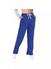Europeo y Americano 2024 Transfronterizo Amazon Nuevo Pantalón de Tirantes para Mujer Primavera y Verano Color Sólido Casual Suelto Pierna Ancha Cintura Alta Blanco Arroz