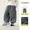 Calça de Fleece Forrada Dudu's Boys, Calça Longa Infantil de Inverno, Calça de Algodão Quente para Meninas, Calça de Moletom para Bebê de Inverno, Roupa Infantil