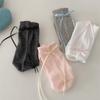 Calcetines de mujer de primavera y verano japoneses JK con tacón de viento y lazo, calcetines apilados de tubo medio, calcetines de encaje tridimensionales que combinan con todo, calcetines dulces para niñas