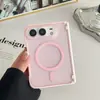 Sensação de Pele Carregamento Magnético Sem Fio Aplicável ao iPhone 18 DUO Tela Dobrável Cobertura Total À Prova de Queda Estilo Ins de Luxo Leve Capa de Celular
