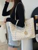Bolso textil de moda para mujer, gran capacidad, novedad de verano 2024, bolso de hombro sencillo y combinable, bolso de mano elegante para ir al trabajo.