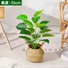Sala de Estar Estilo Escandinavo Planta Verde Monstera Deliciosa Pequeno Vaso Planta Verde Falsa Enfeites Enfeites de Flores Artificiais Decorativos