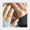 Anillo de Plata Pura 999 Nalan Exquisito y Sencillo Diseño Estilo Ins Cruz Letra Inglesa Anillo de Pareja R03443