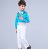 Roupas festivas de Ano Novo para crianças, meninos, florista, vestido de apresentador, vestido de coro, terno de manga longa com lantejoulas, roupas de performance