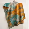 Bufanda de Imitación Cachemir Estilo Pintura al Óleo Vintage Nueva Otoño/Invierno 2026 para Mujer, Calentador de Cuello Chal Jacquard Versátil de Alta Gama al por Mayor